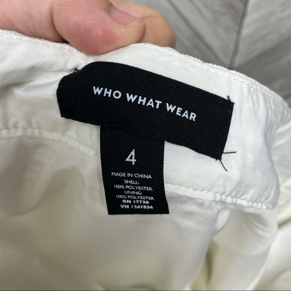 Who What Wear White Gingham Birdcage Midi Skirt - Picture 4 of 6